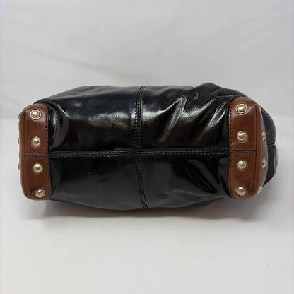 Pre-Owned Michael Kors Black/Brown Patent Handbag