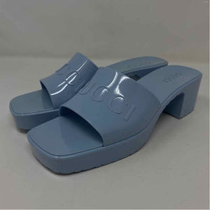 Pre-Owned Gucci Lt Blue Plastic Shoe Size 9.5 Designer Shoes