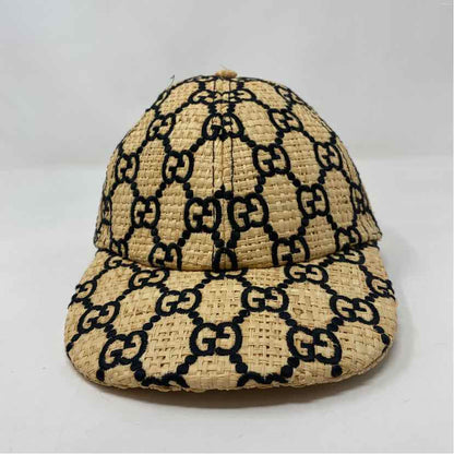 Pre-Owned Gucci Straw Straw Designer Hats