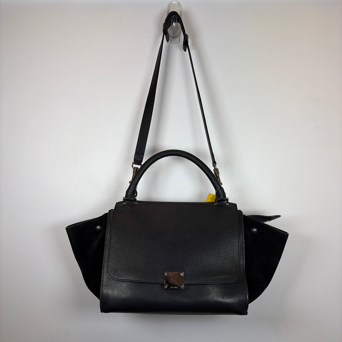 Pre-Owned Celine Black Leather Designer Handbag