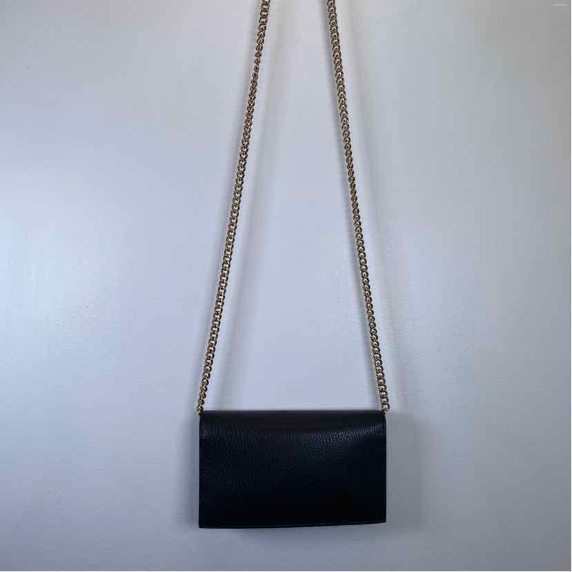 Pre-Owned Gucci Black Leather Designer Handbag