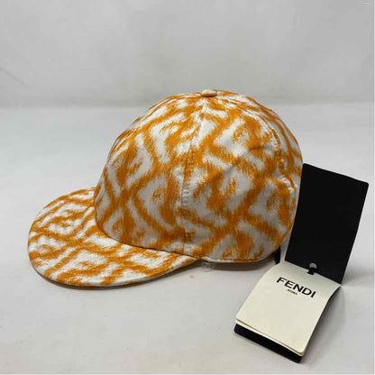 Pre-Owned Fendi Orange Nylon Designer Hats