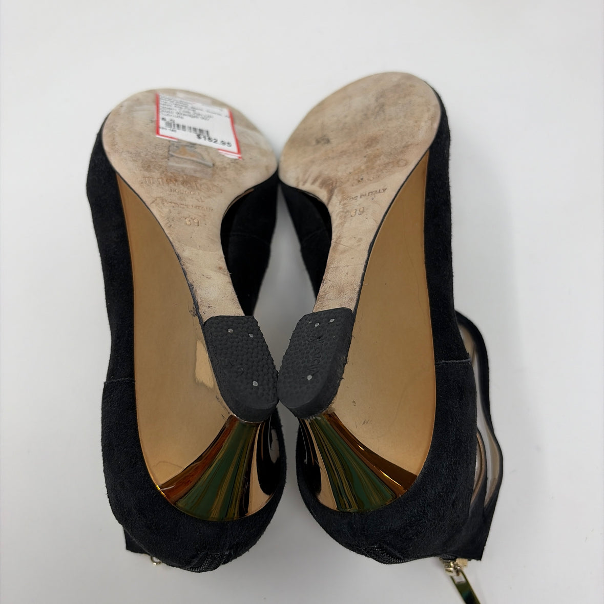 Pre-Owned Jimmy Choo Black Suede Shoe Size 8.5 Designer Shoes