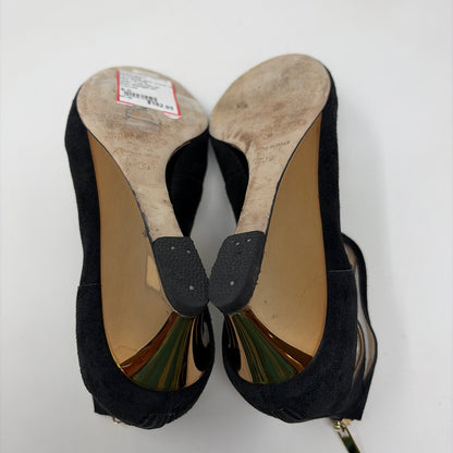 Pre-Owned Jimmy Choo Black Suede Shoe Size 8.5 Designer Shoes