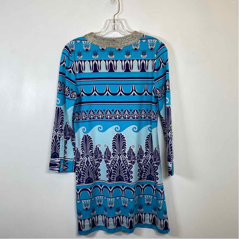 Pre-Owned Size S Tory Burch Blue Multi Casual Dress