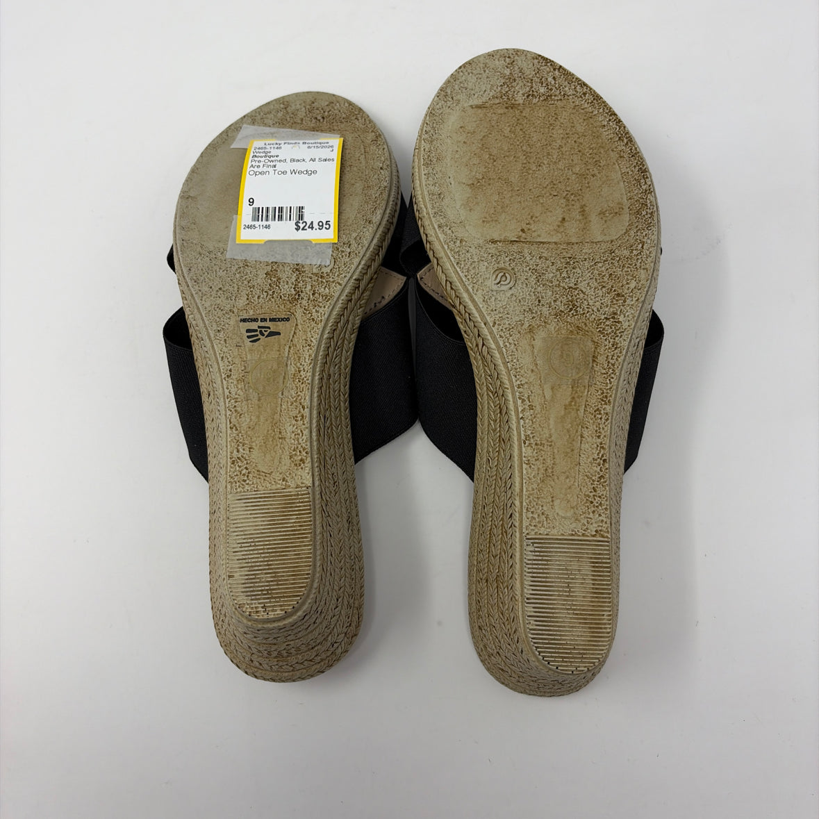 Pre-Owned Shoe Size 9 Boutique Black Wedge