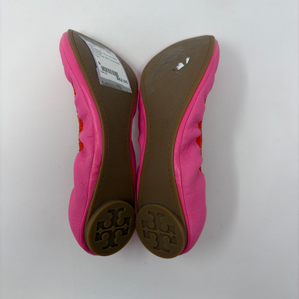 Pre-Owned Shoe Size 9 Tory Burch Pink Flats