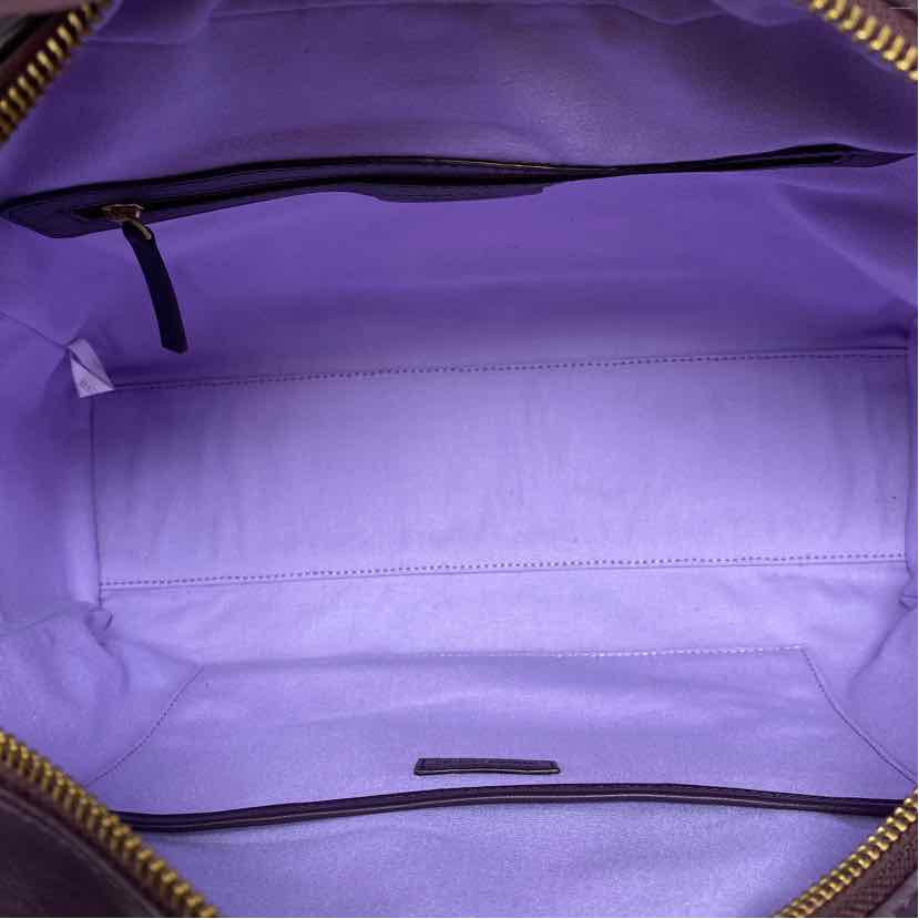 Pre-Owned Brooks Brothers Purple Leather Handbag