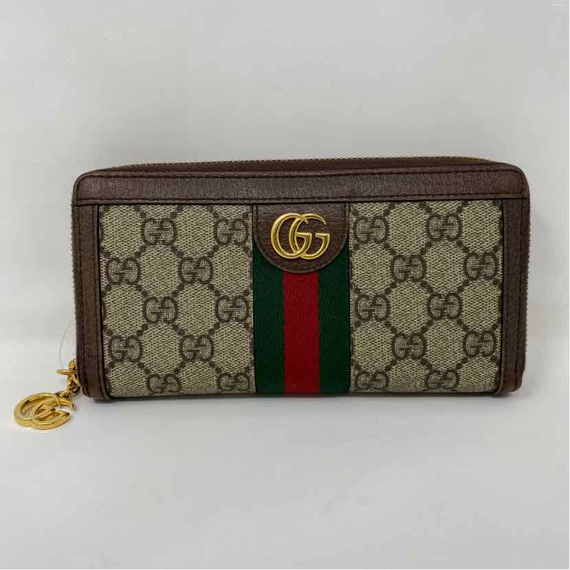 Pre-Owned Gucci Monogram Canvas Designer Wallet