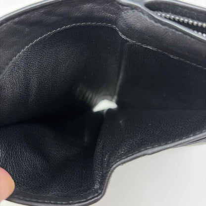 Pre-Owned Bottega Veneta Black Leather Designer Wallet