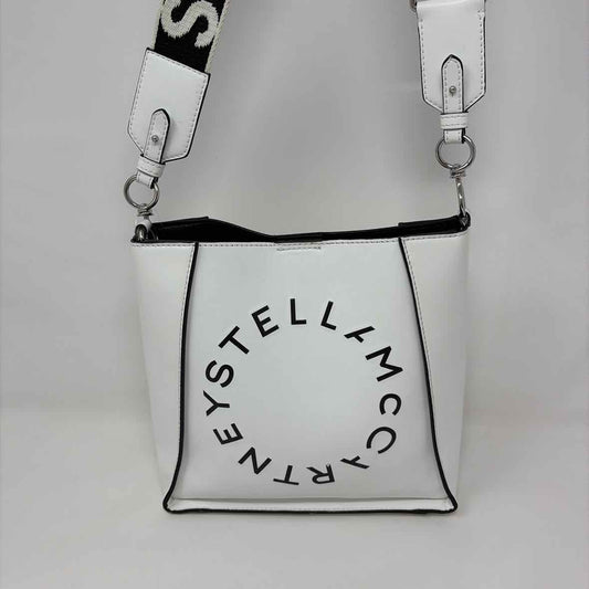 Pre-Owned Stella McCartney White/ Black Leather Designer Handbag