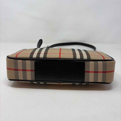 Pre-Owned Burberry Tan Multi Fabric Designer Handbag