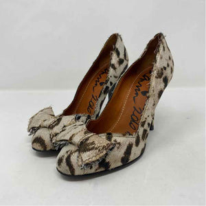 Pre-Owned Vero Cuoio Leopard Fabric Shoe Size 7 Designer Shoes