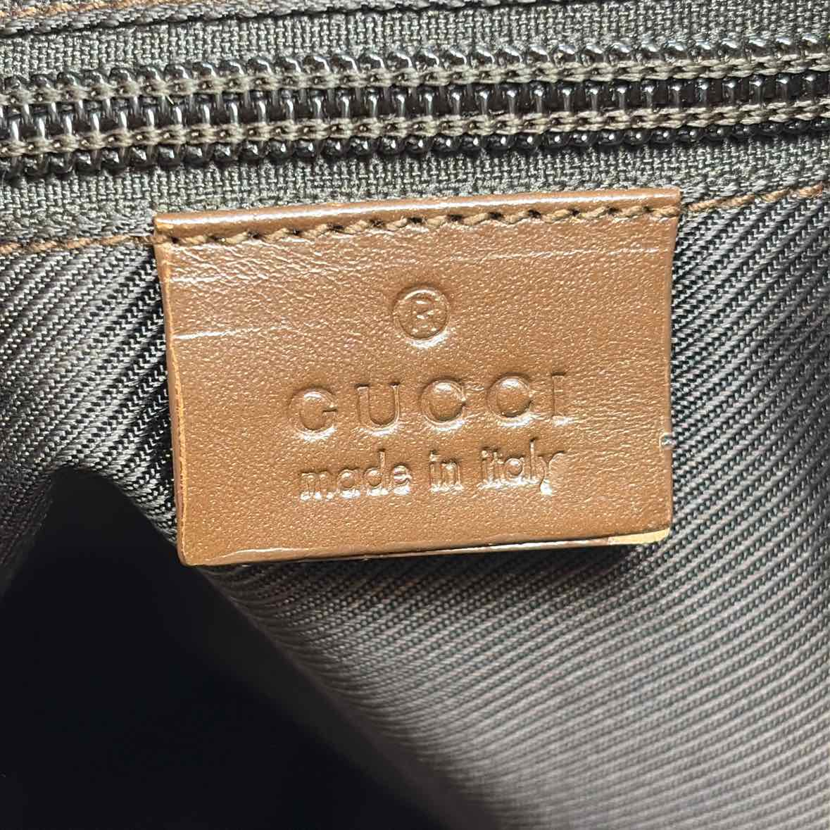 Pre-Owned Gucci Brown Fabric Designer Handbag