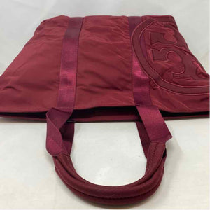 Pre-Owned Tory Burch Maroon Nylon Handbag