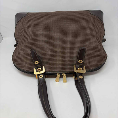 Pre-Owned Adrienne Vittadini Brown Print Fabric Handbag