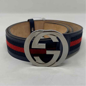 Pre-Owned Gucci Navy Canvas Designer Belt