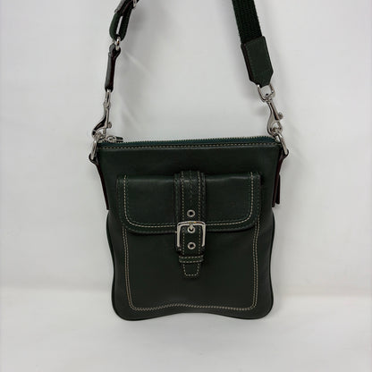 Pre-Owned Coach Green Leather Handbag