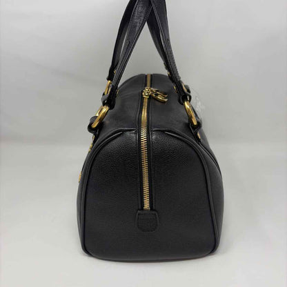 Pre-Owned MCM Black Leather Designer Handbag