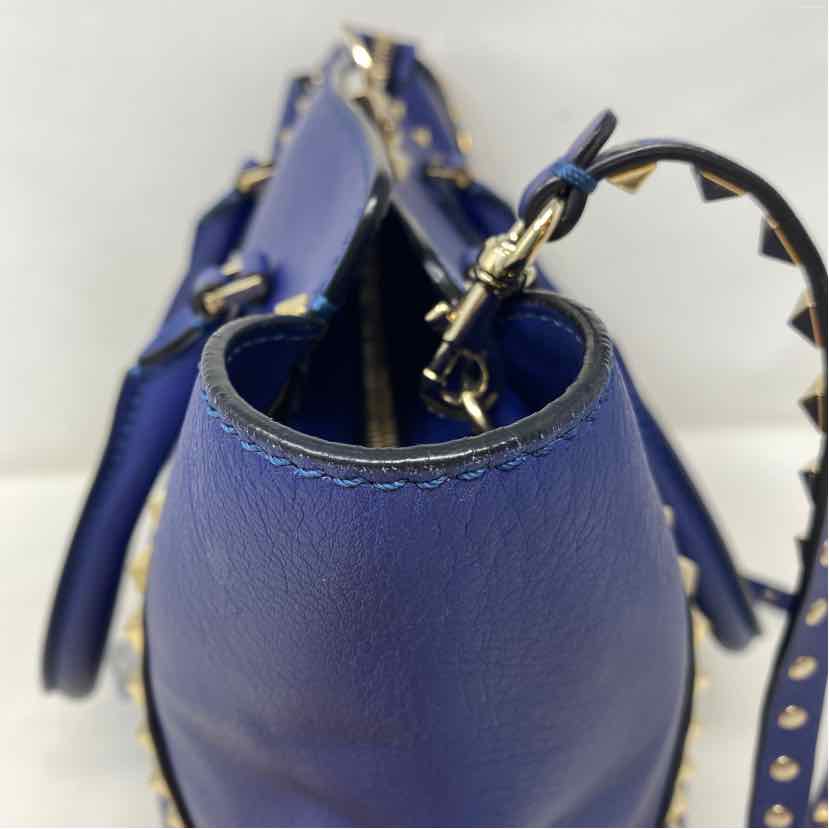 Pre-Owned Valentino Blue Leather Designer Handbag