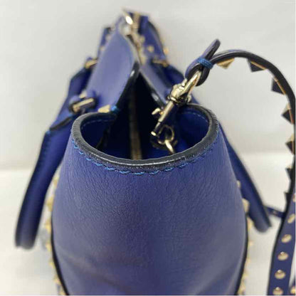Pre-Owned Valentino Blue Leather Designer Handbag