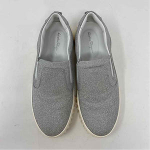 Pre-Owned Salvatore Ferragamo Silver Shoe Size 6.5 Designer Shoes