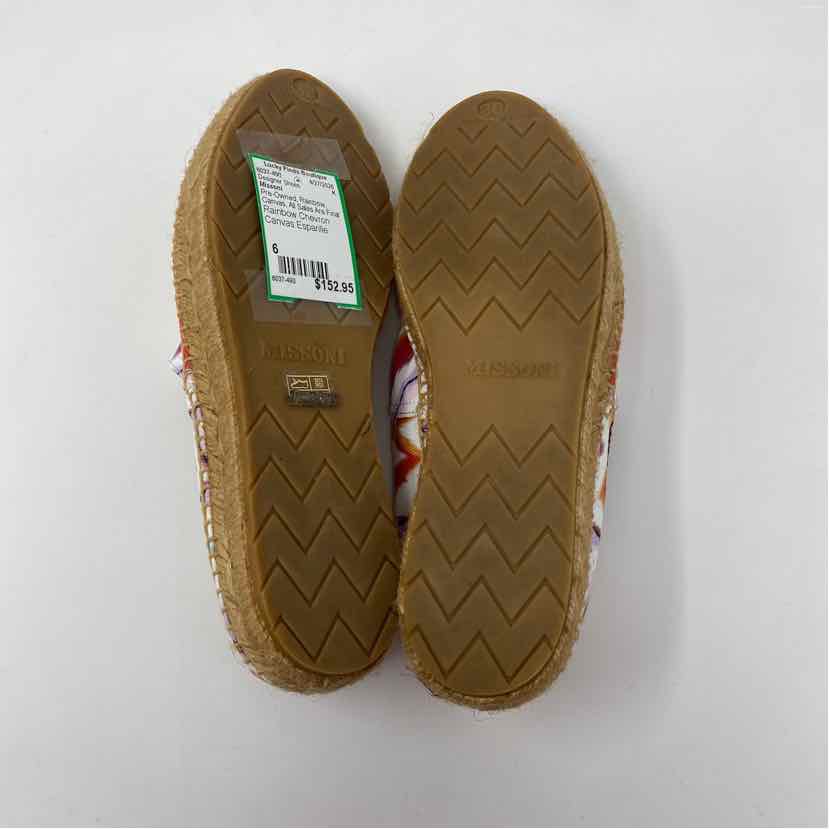 Pre-Owned Missoni Rainbow Canvas Shoe Size 6 Designer Shoes