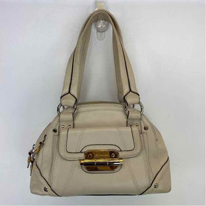 Pre-Owned B Makowski Cream Leather Handbag