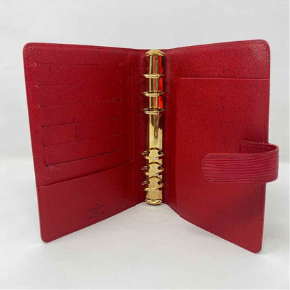 Pre-Owned Louis Vuitton Red Leather Designer Wallet