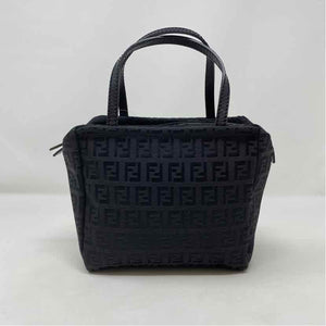 Pre-Owned Fendi Black Canvas Designer Handbag