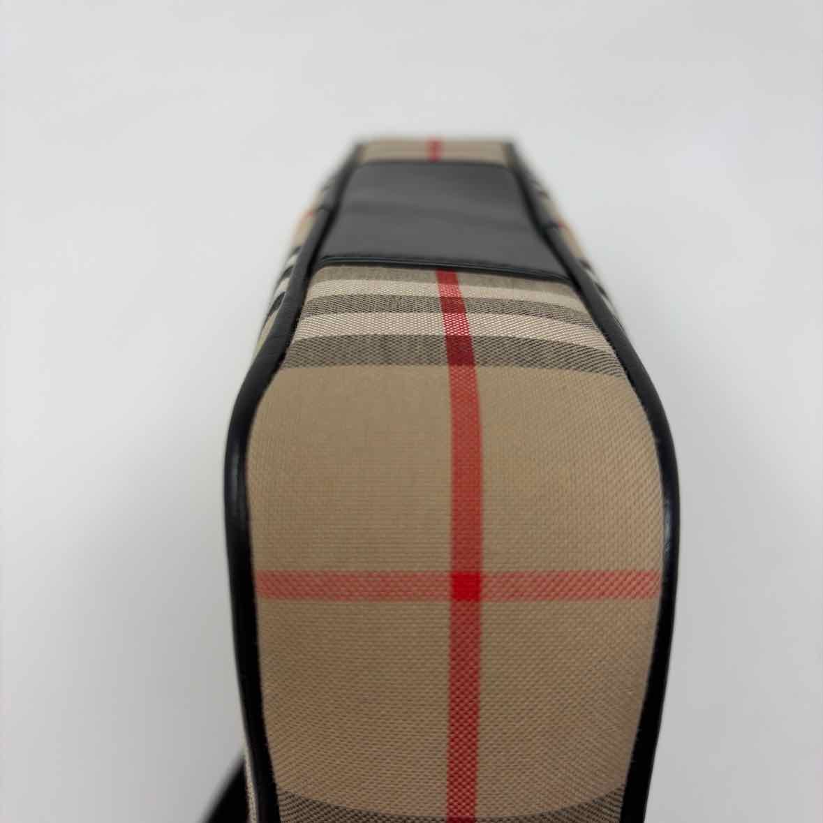 Pre-Owned Burberry Tan Multi Fabric Designer Handbag