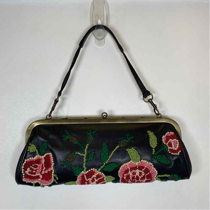Pre-Owned Isabel Fiore Black Floral faux leather Handbag