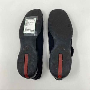 Pre-Owned Prada Black Fabric Shoe Size 6.5 Designer Shoes
