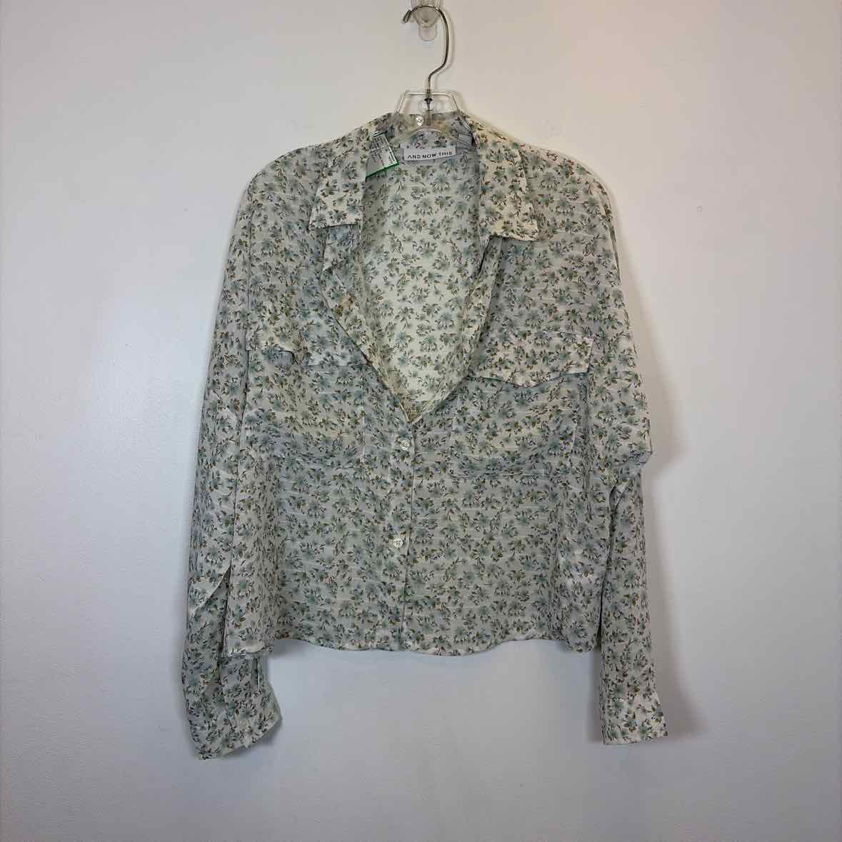 Pre-Owned Size M And Now This Green Floral Top