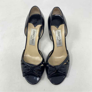 Pre-Owned Jimmy Choo Black Leather Shoe Size 6 Designer Shoes