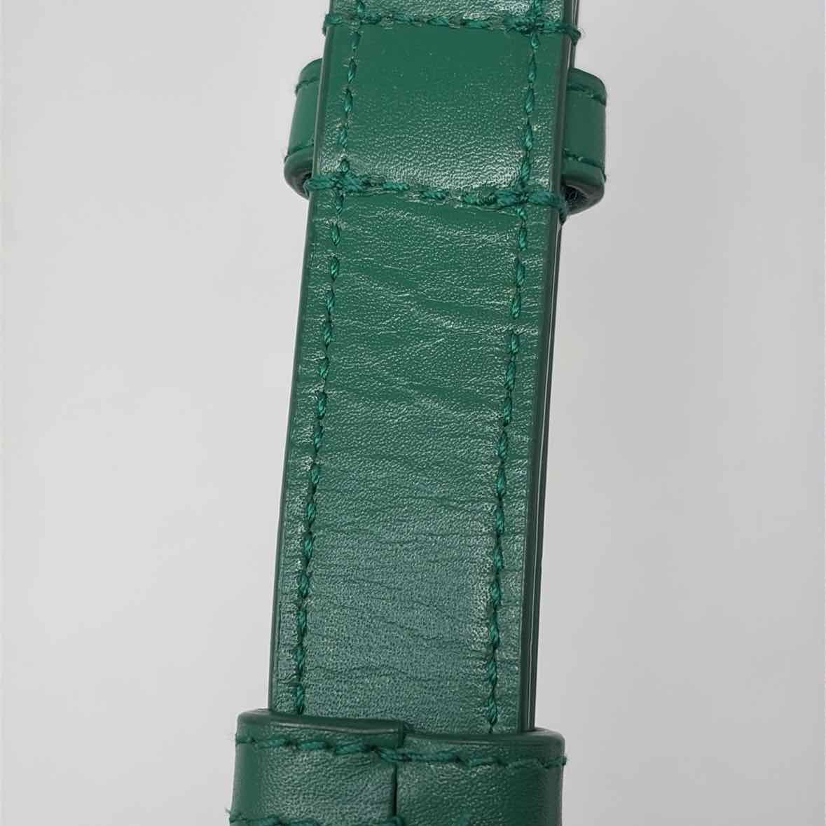 Pre-Owned Saint Laurent Green Leather Designer Handbag