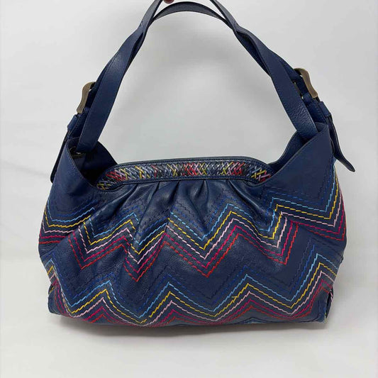 Pre-Owned Fendi Navy Leather Designer Handbag