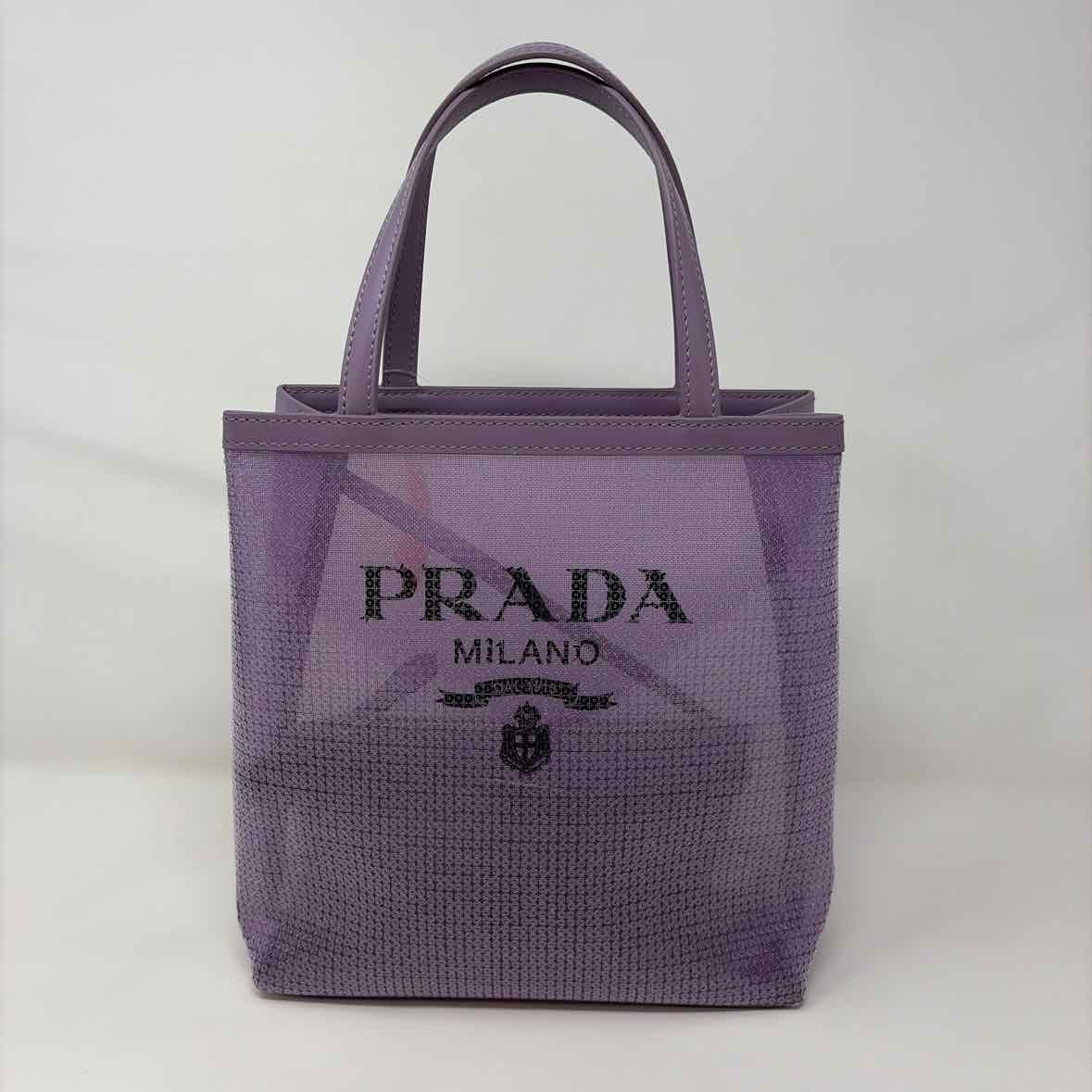 Pre-Owned Prada Purple Sequined Designer Handbag