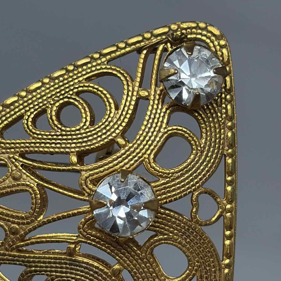 Pre-Owned Miriam Haskell Gold Multi Pearls Brooch