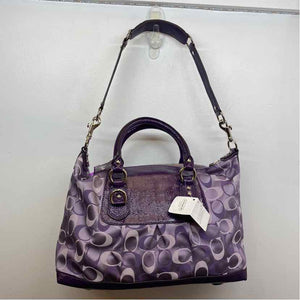 Pre-Owned Coach Purple Canvas Handbag