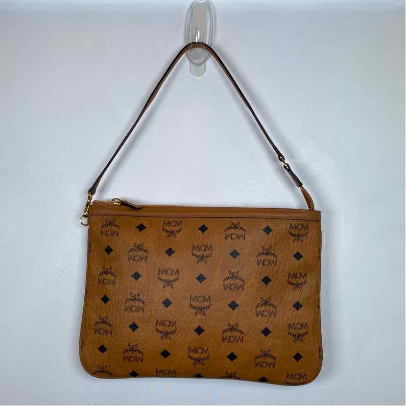 Pre-Owned MCM Cognac Leather Designer Handbag