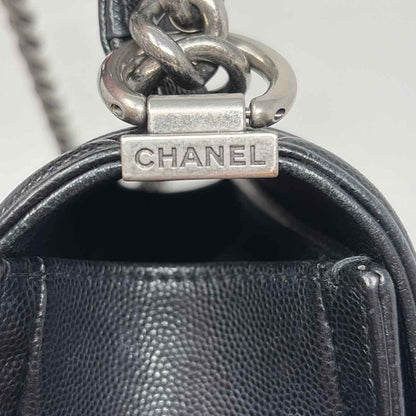 Pre-Owned Chanel Black Leather Designer Handbag