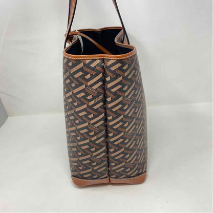 Pre-Owned Versace Cognac Coated Canvas Designer Handbag