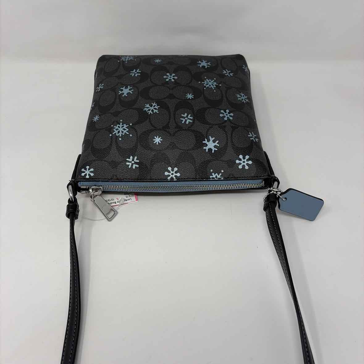 Pre-Owned Coach Black Print Coated Canvas Handbag