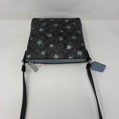 Pre-Owned Coach Black Print Coated Canvas Handbag