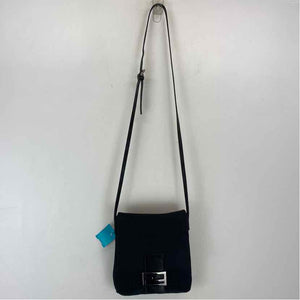 Pre-Owned Fendi Black Canvas Designer Handbag