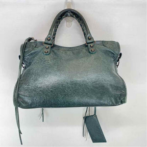 Pre-Owned Balenciaga Green Leather Designer Handbag