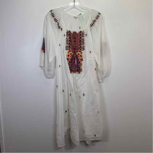 Pre-Owned Size M Johnny Was White Casual Dress