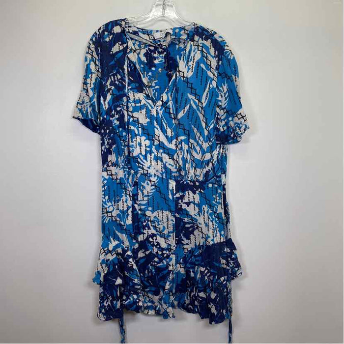 Pre-Owned Size 12/L Reiss Blue Casual Dress