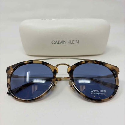 Pre-Owned Calvin Klein Tortoise Wire Sunglasses